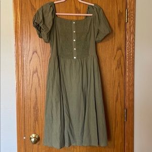 Olive green dress